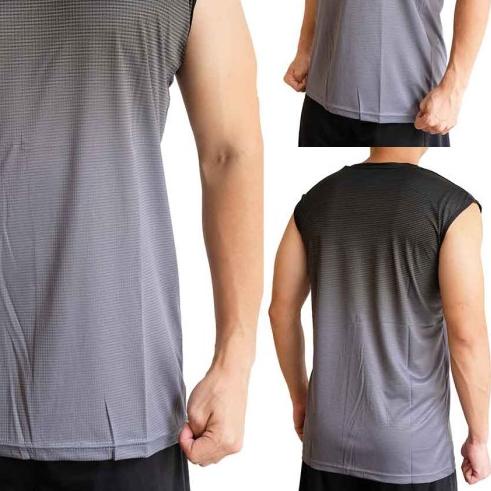 ✈ Singlet Olahraga Pria 6913 Baju Lekbong Training Futsal Fitnes Running - putih, xl ✽