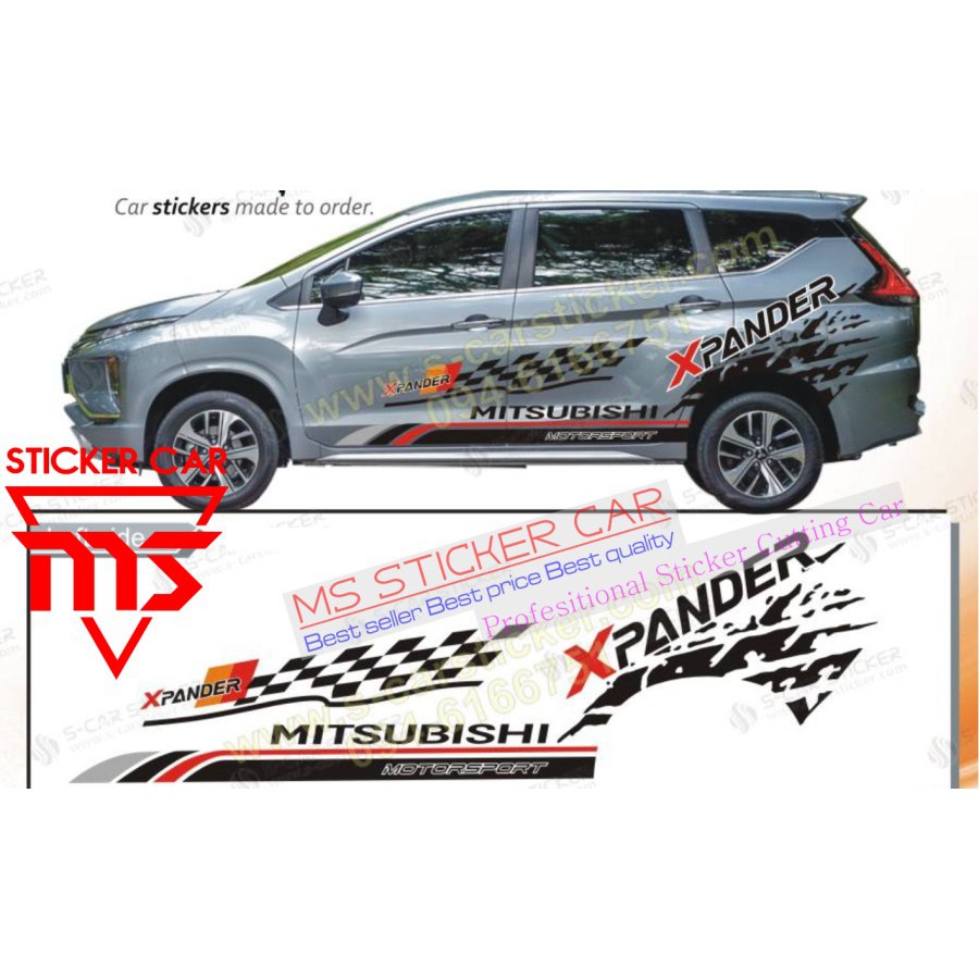 STIKER STICKER MOBIL XPANDER MITSUBISHI FLAG SIDE BODY Shopee Indonesia