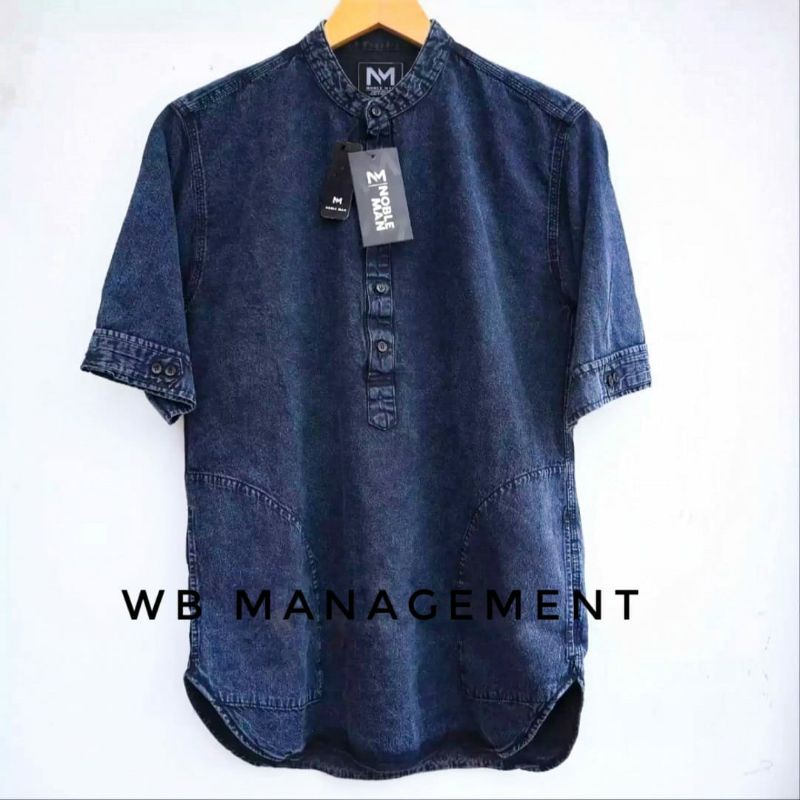 Baju Koko Jeans Kurta Premium Quality Kurta Jeans Koko Lengan Pendek