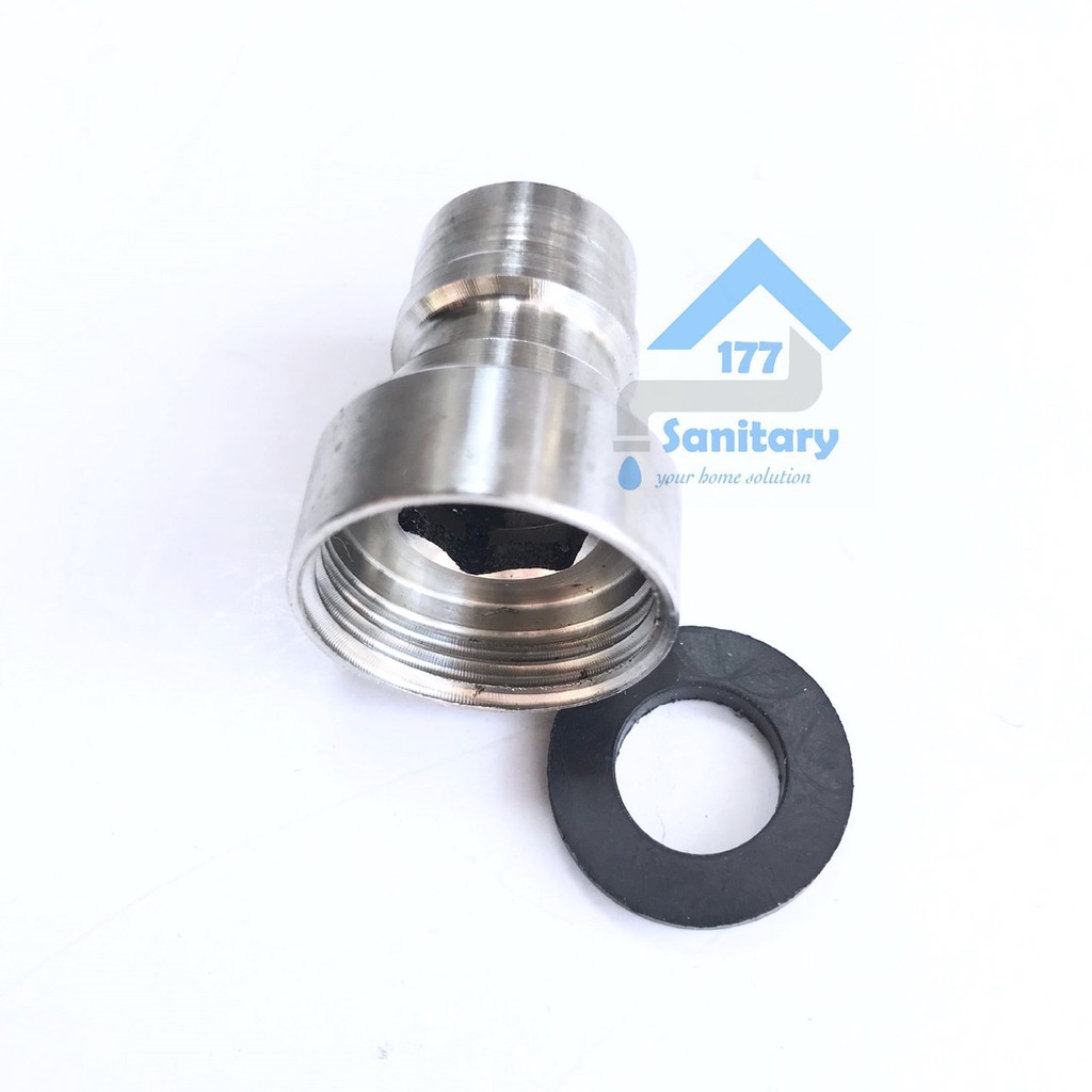 Drat Cucut Taman STAINLESS - Cucuk konektor kran Selang Mesin Cuci Spare Part Stenlis spartpart sambungan keran mesin cuci  /X53