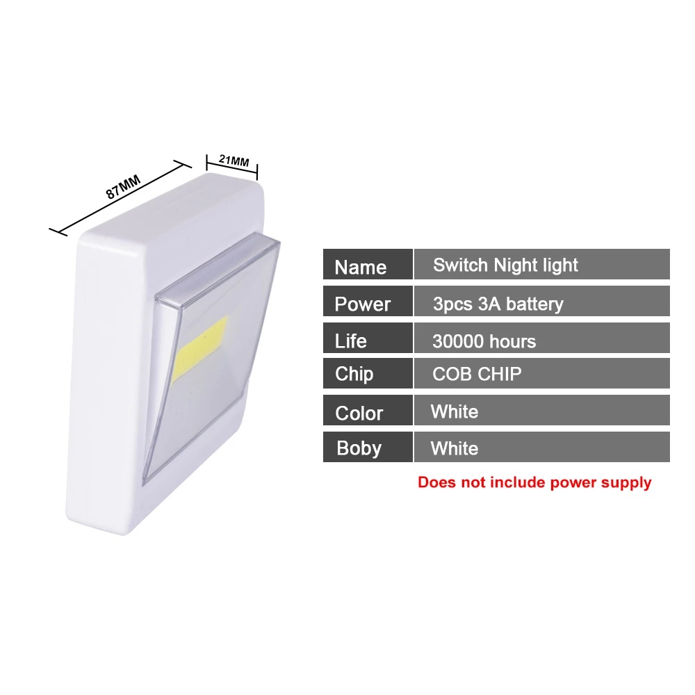 Mini Magnetic Switch COB LED Emergency Night Lights Closet Wall Lamp