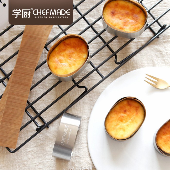 chefmade stainless semi cooked cheese cake mold set wk9779/cake ring