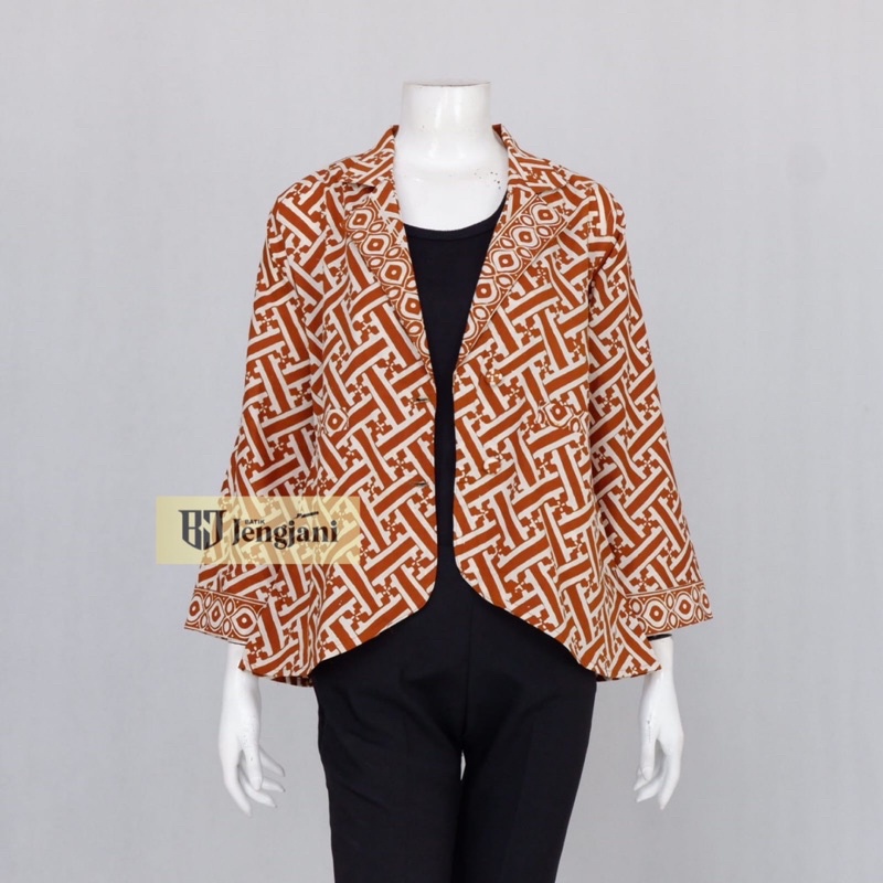 Blazer Batik Nagita | Vest Batik Kekinian | Bolero Batik Kantor Seragam