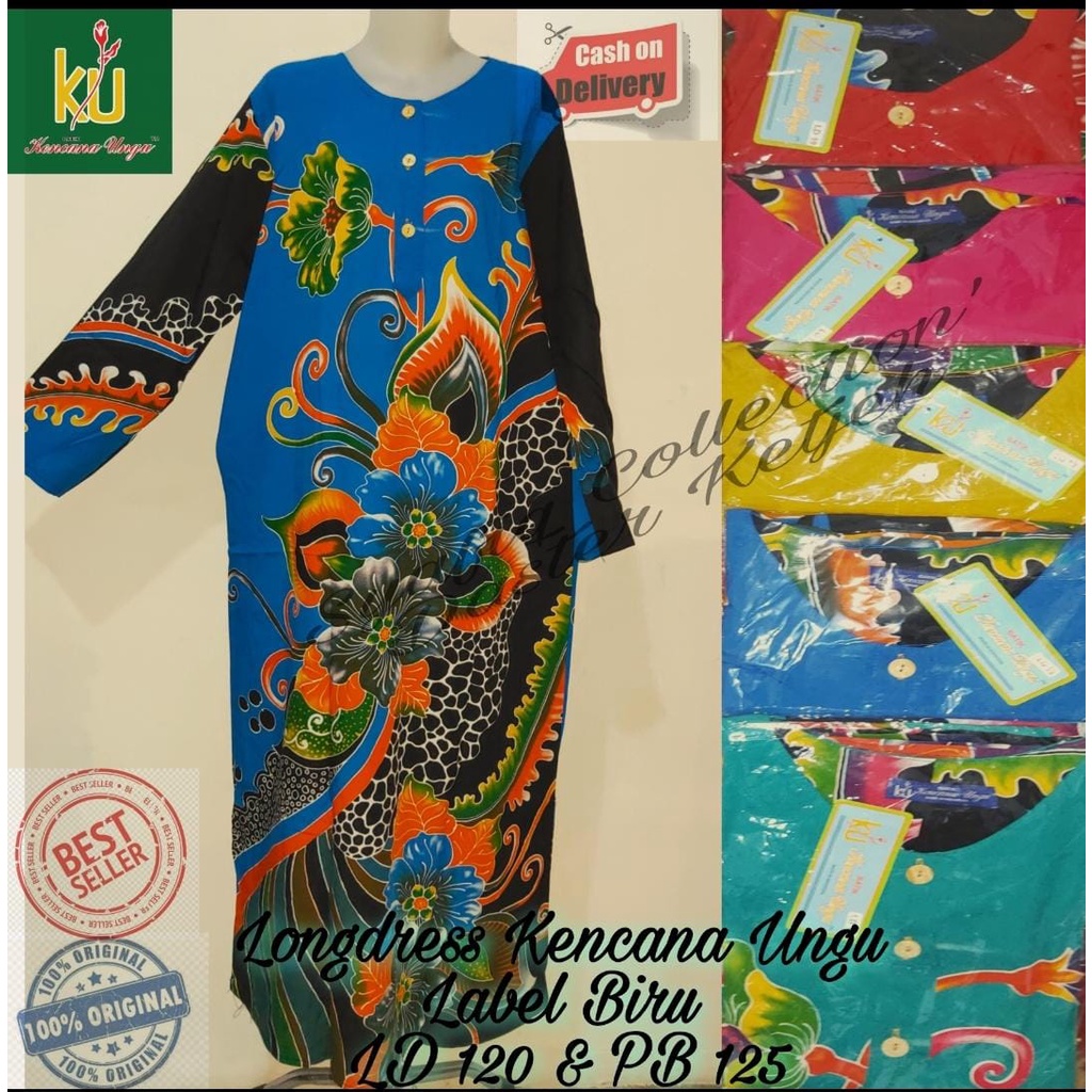 DASTER KENCANA UNGU LONGDRESS LABEL BIRU// DASTER PANJANG LABEL BIRU// DASTER KENCANA UNGU// DASTER 