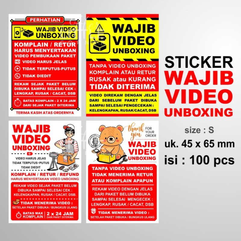 

STICKER WAJIB VIDEO UNBOXING PAKET UKURAN 4,5 X 6,5 (100Pcs)