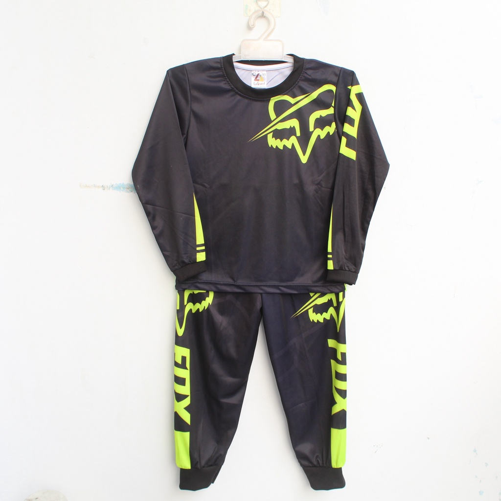 Jersey motor cross anak laki laki baju trail anak size 1-10 thn/setelan mancing mania printing