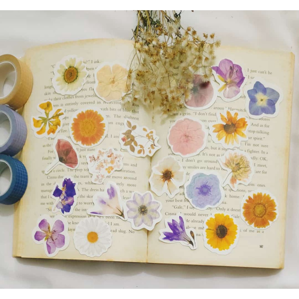 

[BC022] 10 PCS FLOWER STICKERS | BULLET JOURNAL
