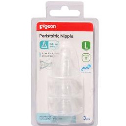 Pigeon Peristaltic Slim Neck Nipple 3 Blister