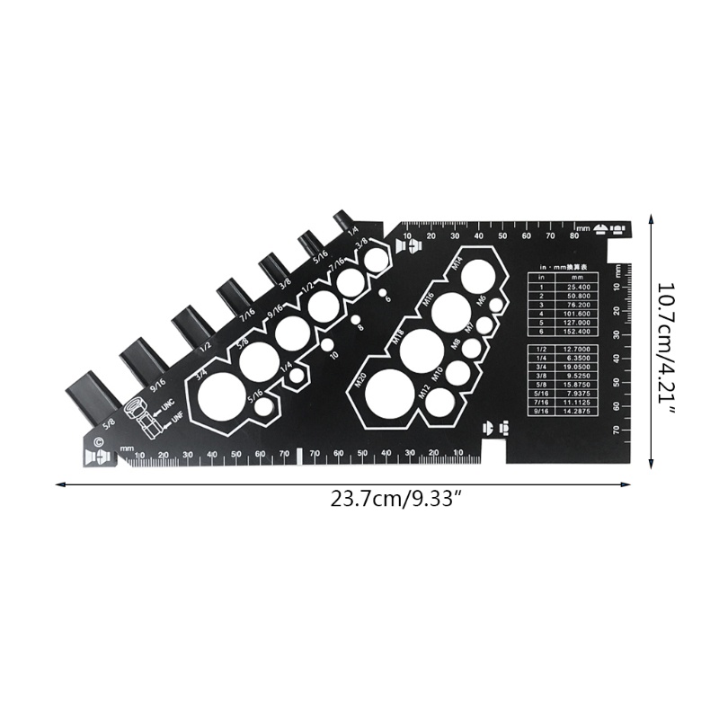 Mary Alat Pengukur Cek Baut Mur Ukuran 23.7x10.7cm