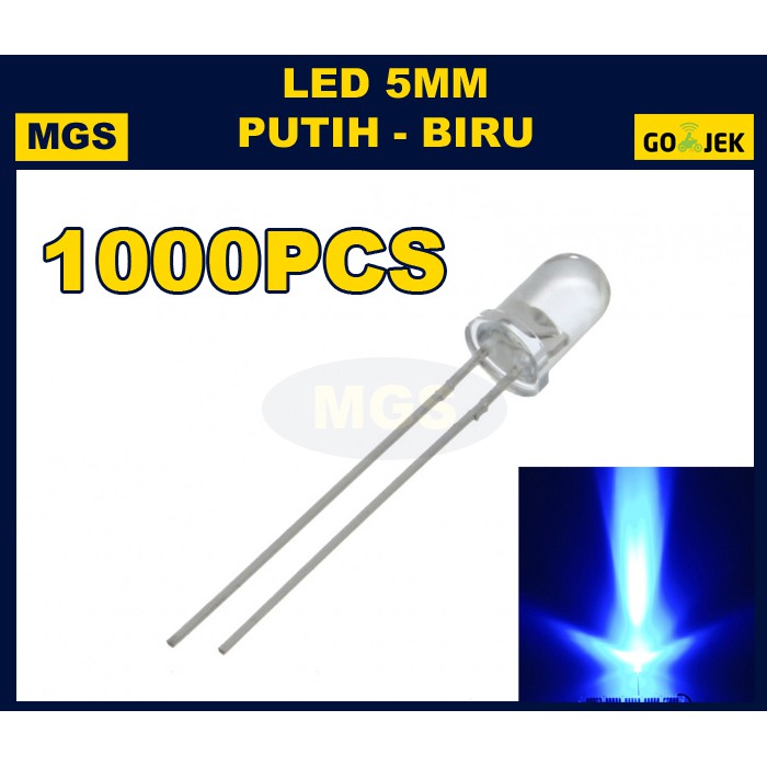 1000Pcs LED 5mm P-Biru