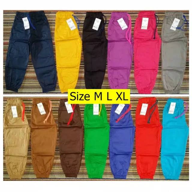 Celana jogger polos anak 2-7 tahun unisex bisa pilih warna