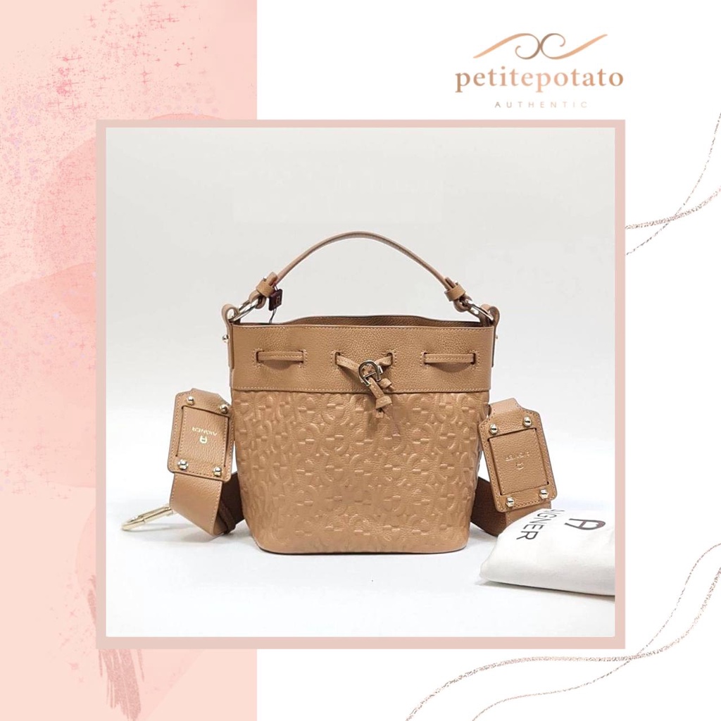 TAS BRANDED WANITA AIGNER TARA BUCKET BAG