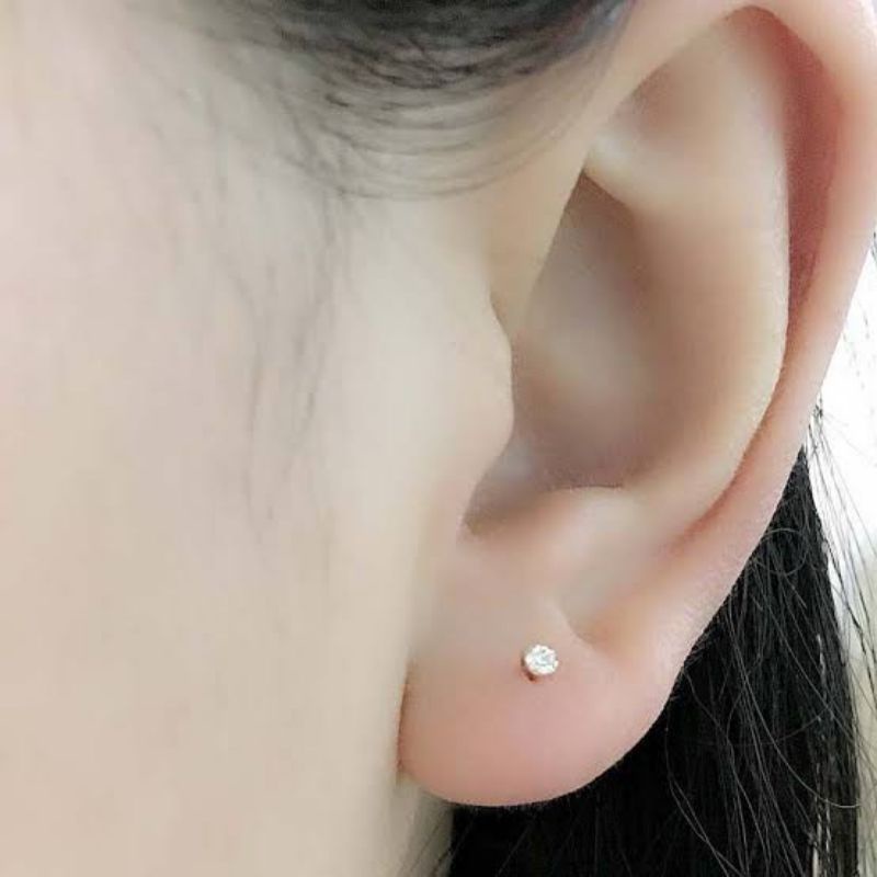 anting anak diamond zicron 3,5 mm anti luntur antj iritasi