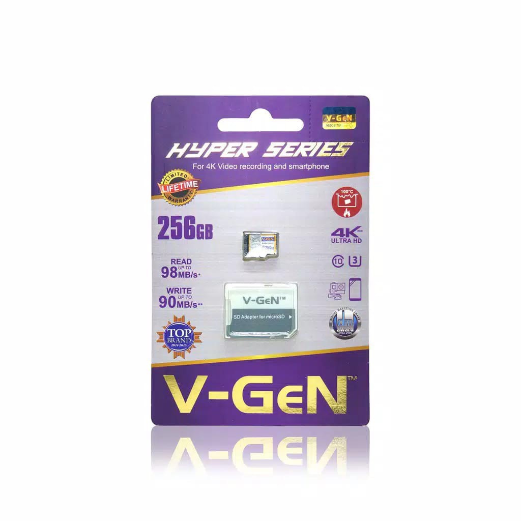 Memory Card V-gen Micro SD V-GEN 256GB Hyper Series For Handphone Original