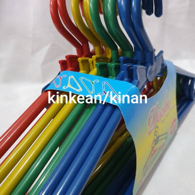 Hanger dinda warna isi 12pcs