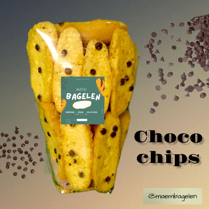 

Snack Cemilan Roti Kering Bagelen / Bagelan Rasa Chocochips 250gr - MAEM BAGELEN