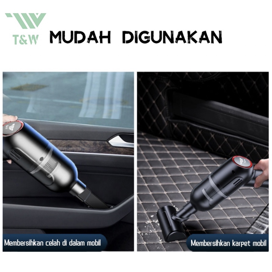 Vacum Cleaner Penyedot Debu Vakum Mobil Kuat Dengan Daya 12000PA Portable Wireless Vacuum Cleaner Mini Penghisap Debu USB