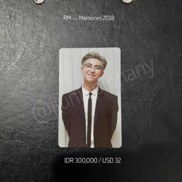 BTS RM Memories 2018 Photocard
