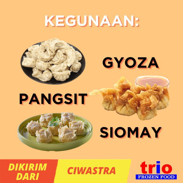 Kulit Dimsum / Pangsit / Siomay Bulat tipis Halal 10cm