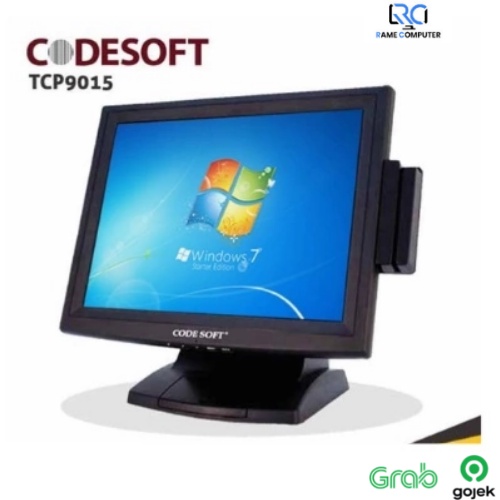 MESIN KASIR ALL IN ONE POS TERMINAL TOUCHSCREEN CODESOFT TCP-9015 MSR