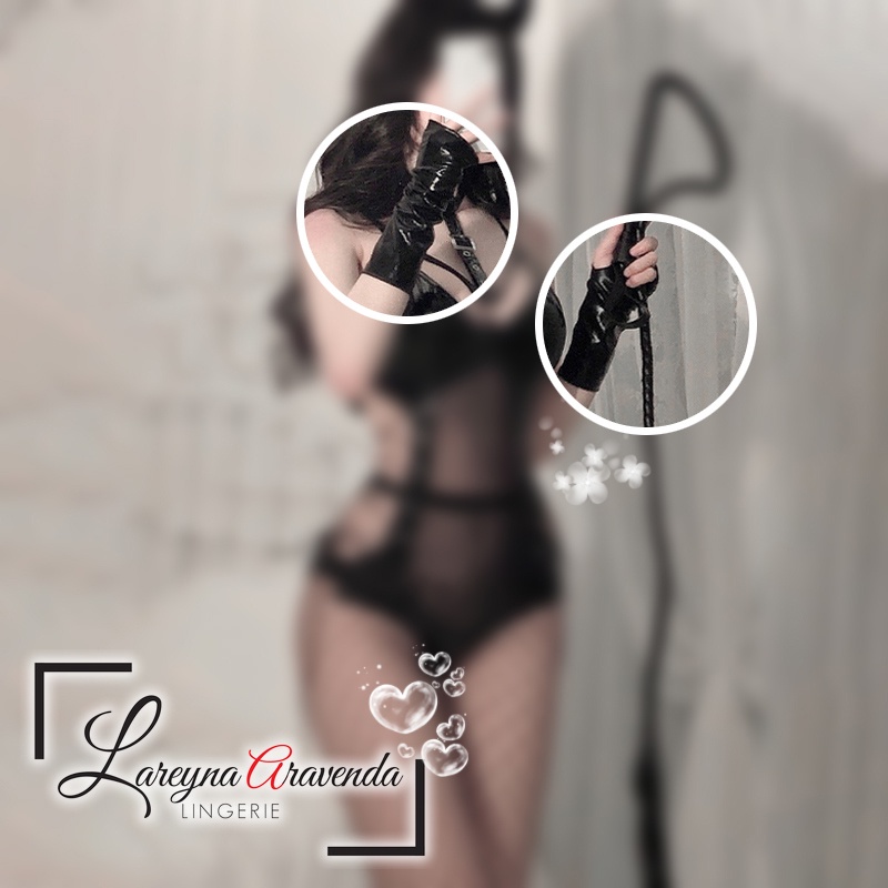 Lareyna Aravenda Sarung Tangan Sexy Untuk Aksesoris Pesta / Lingerie Bahan Kilap AL016