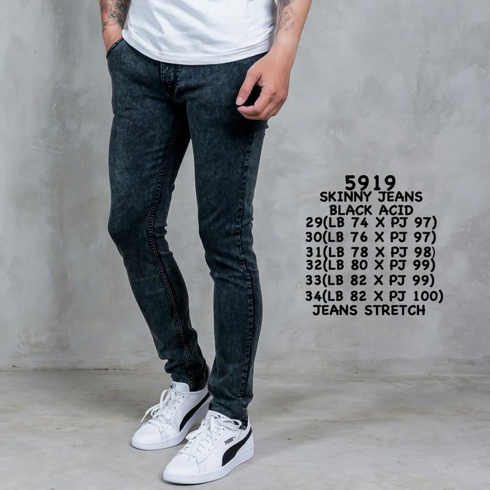 Celana Jeans Pria 501 Import Usa Original Denim Murah Branded Fas HC337  Jeans Skinny Pria Black Ac