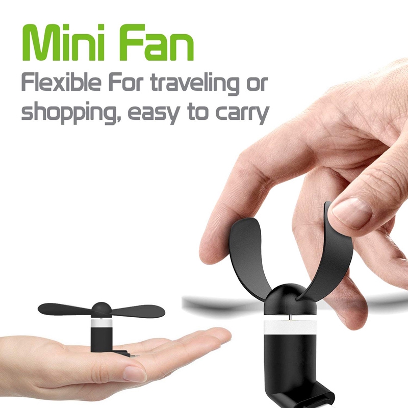 Kipas Angin Mini Portabel Tipe C Flexible Untuk Samsung Xiaomi Huawei Android