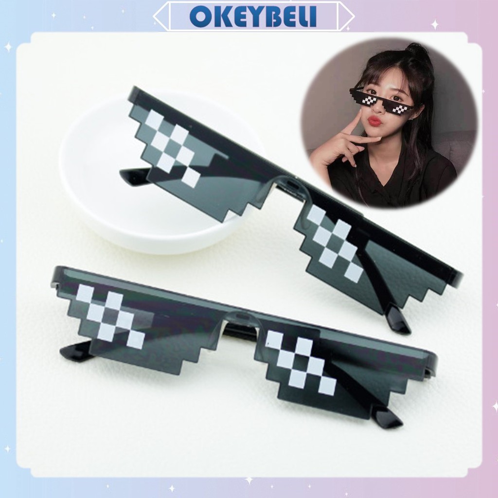 Kacamata Hitam Thug Life Mosaic Pria Wanita Fashion Style Design Keren — 9