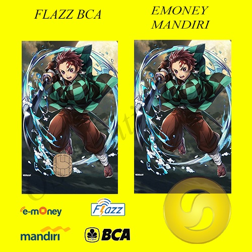 CUSTOM KARTU FLAZZ BCA GENERASI 2 ATAU EMONEY/SALDO 0 -KIMETSU NO YAIBA EDITION