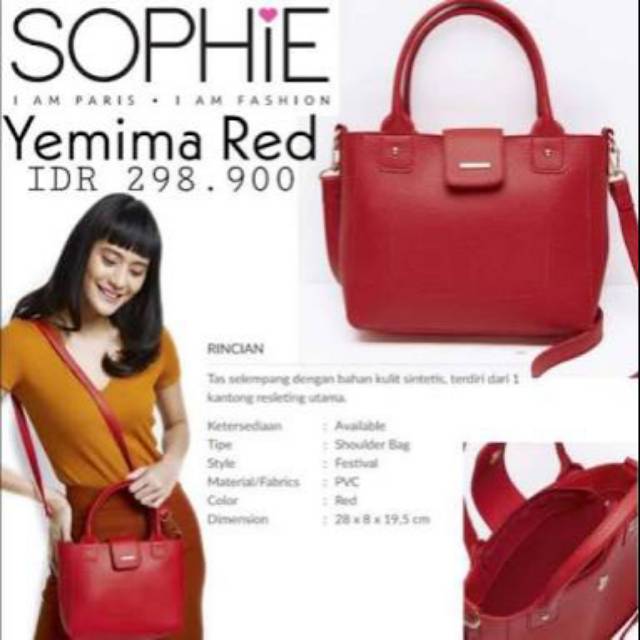 Tas yemima red sophie paris