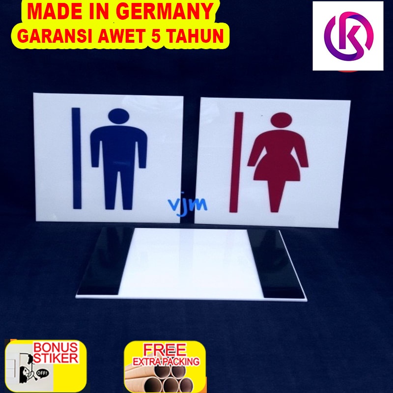 

Murah Plat Acrylic Logo Pria & Wanita (12x10cm)