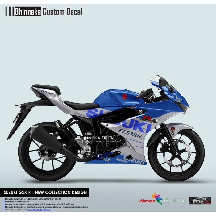 DECAL STICKER GSX 150R LIVERY SILVER