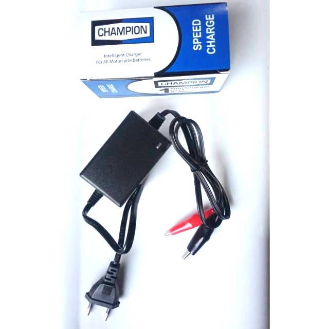 CHARGER AKI MOTOR BASAH KERING CHAMPION MURAH