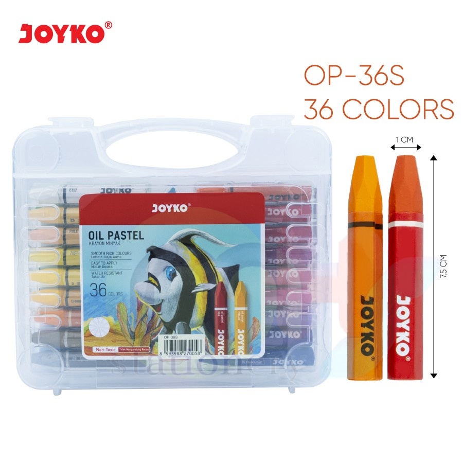 

Crayon Krayon Minyak Oil Pastel Joyko OP-36S / 36 Warna