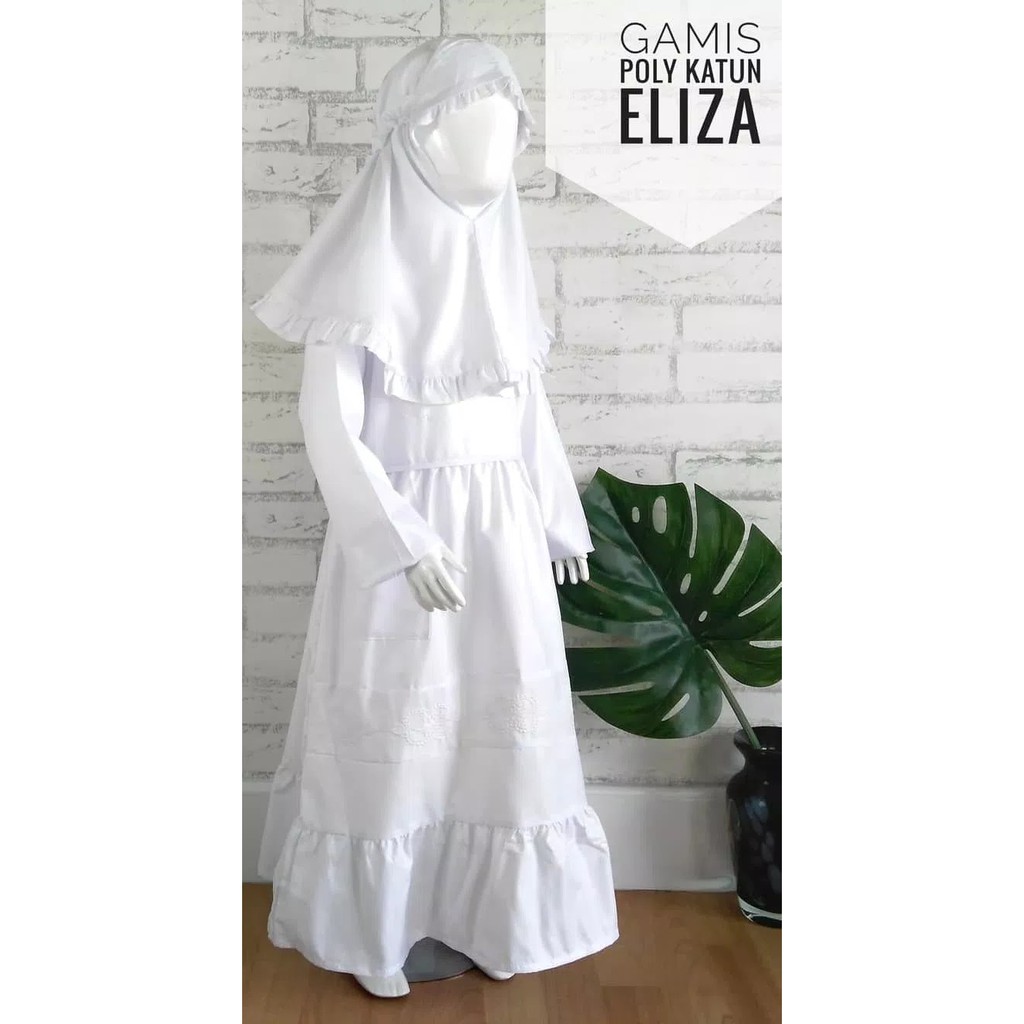 Baju Gamis putih anak perempuan seragam manasik anak.