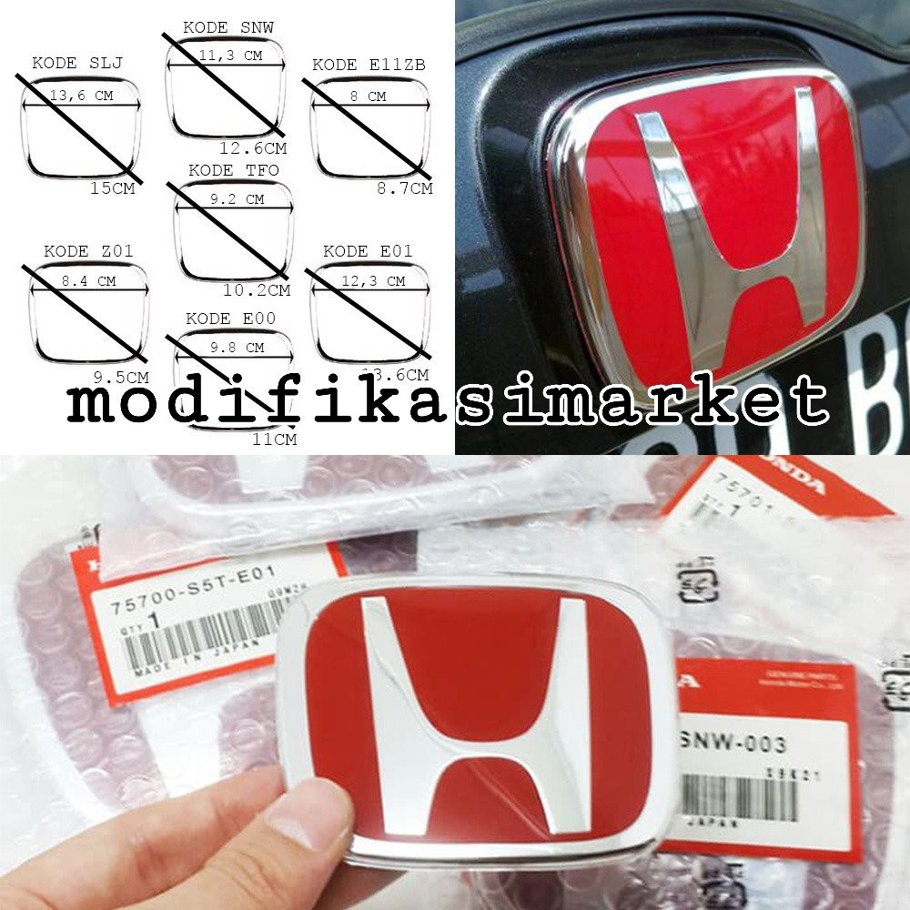 emblem honda mobilio red emblem honda depan belakang Murah