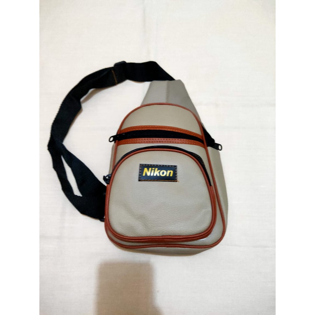 Tas Selempang Pria Nikon bahan kulit