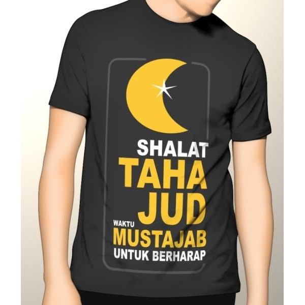Kaos Premium DTF Dakwah Muslim Sholat Tahajud