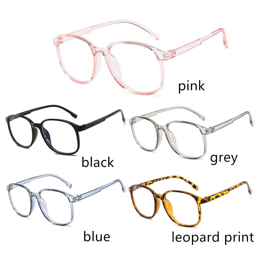 Lily Kacamata Bulat Bening Unisex Hadiah Blue Rays Ultra Light Resin Eyeglasses