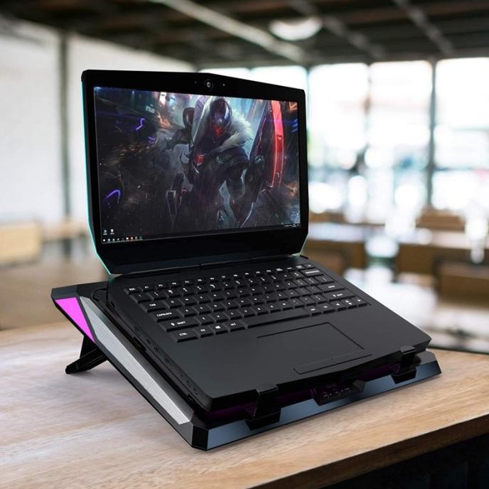 IETS GT300 DOUBLE BLOWER LAPTOP COOLING PAD FOR GAMING LAPTOP, COOLER D5646FGDF