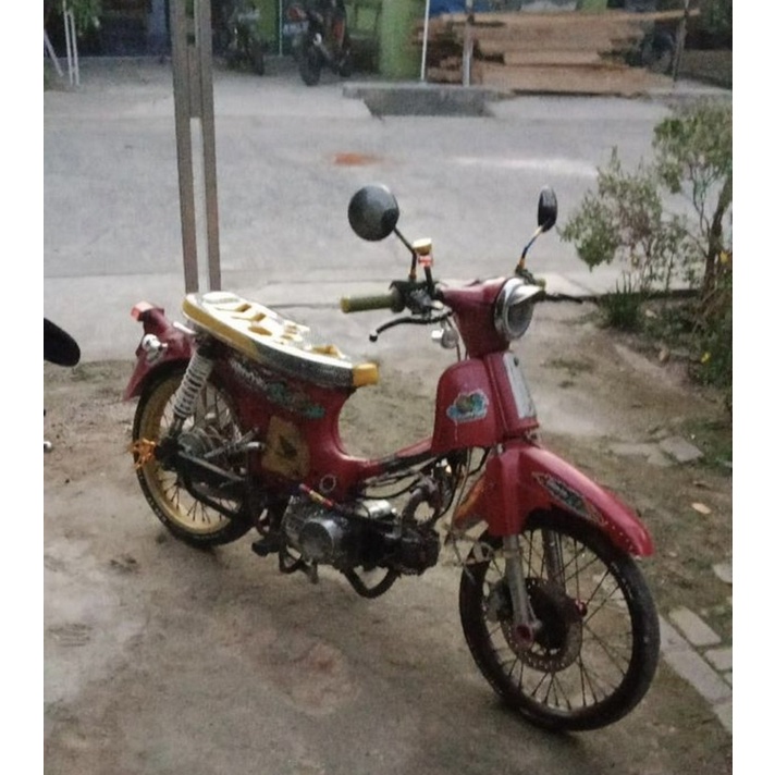 Spion carbon scoopy tangkai twotone model scoopy pemakaian semua motor HONDA
