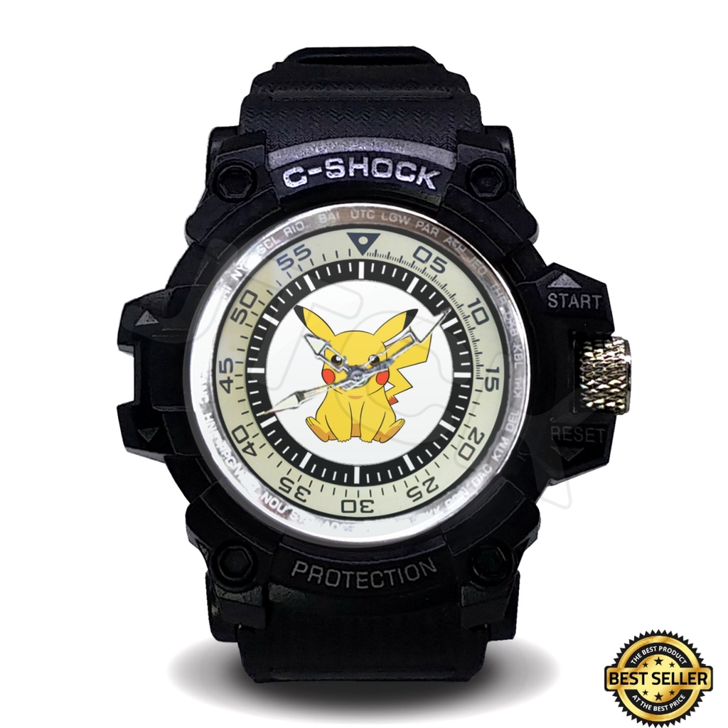 Jam Tangan PIKACHU SPORT Keren Terbaru Custom
