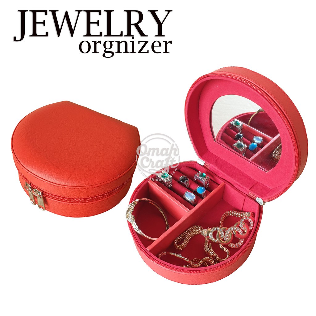 PROMO TERMURAH - Mini Jewelry Case kotak Tempat Perhiasan Cincin Gelang