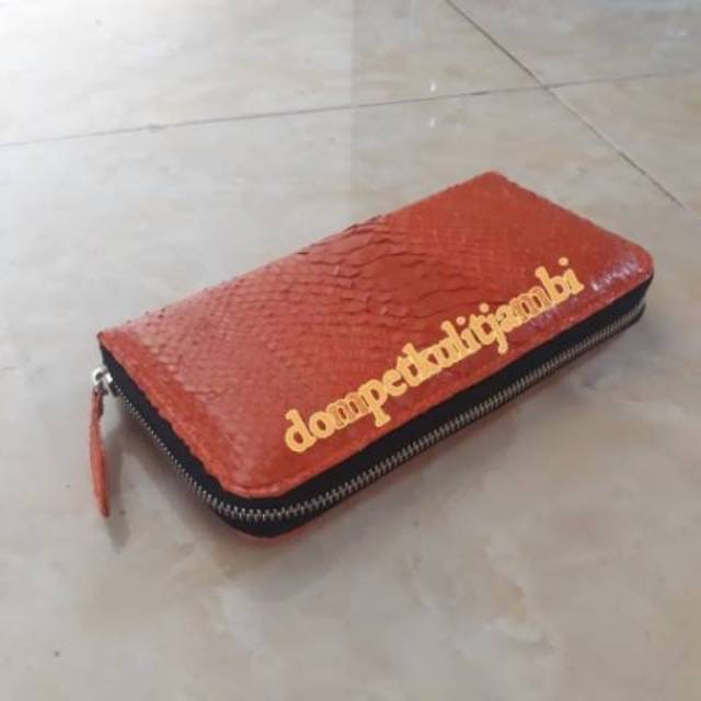 Dompet cewek / dompet kulit / dompet kipas / Dompet kulit ular asli model zipper / fashion cewek