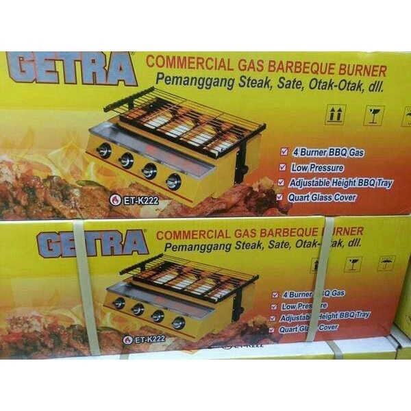 KOMPOR GAS PANGGANGAN GETRA 4 TUNGKU BBQ / ALAT PANGGANG ETK 222