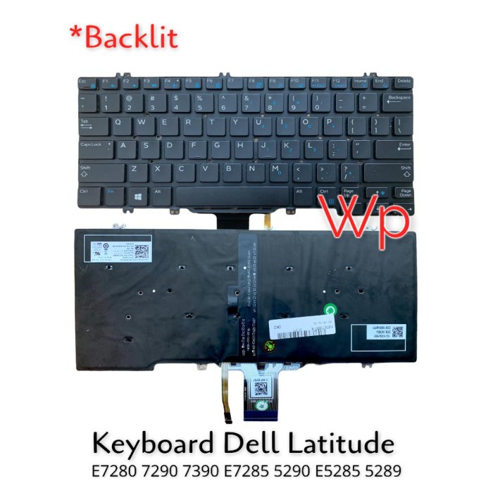 Keyboard Laptop Dell Latitude E7280 7290 7390 E7285 5290 E5285 Backlit