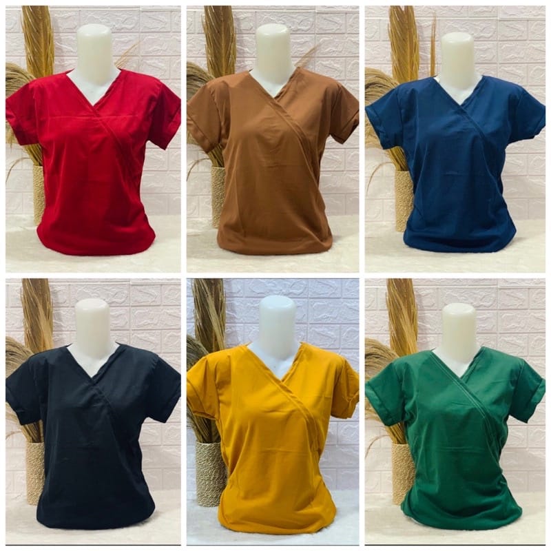 Kaos Wanita Leher Sanghai Polos Kaos Wanita Leher Sanghai