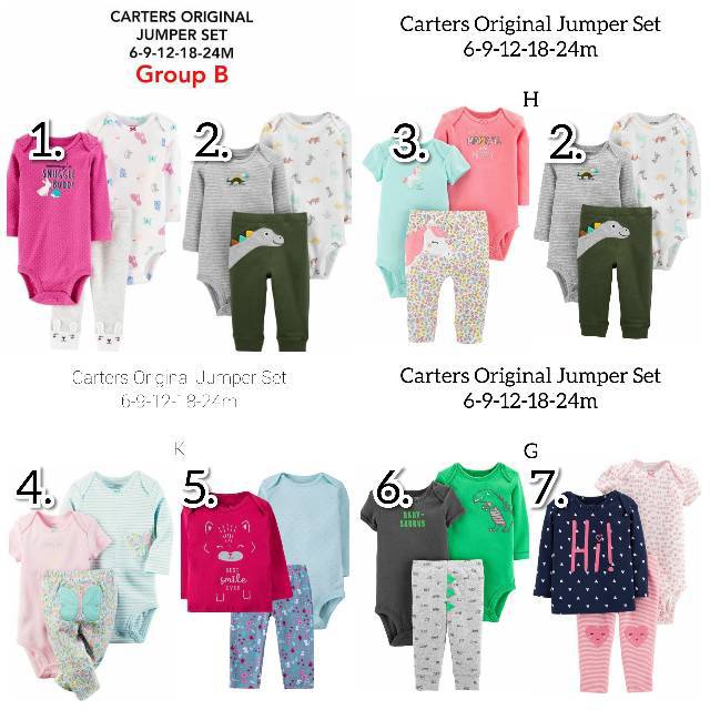 Baju bayi carters ori set jumper dan celana (carter jumper original) setelan bayi