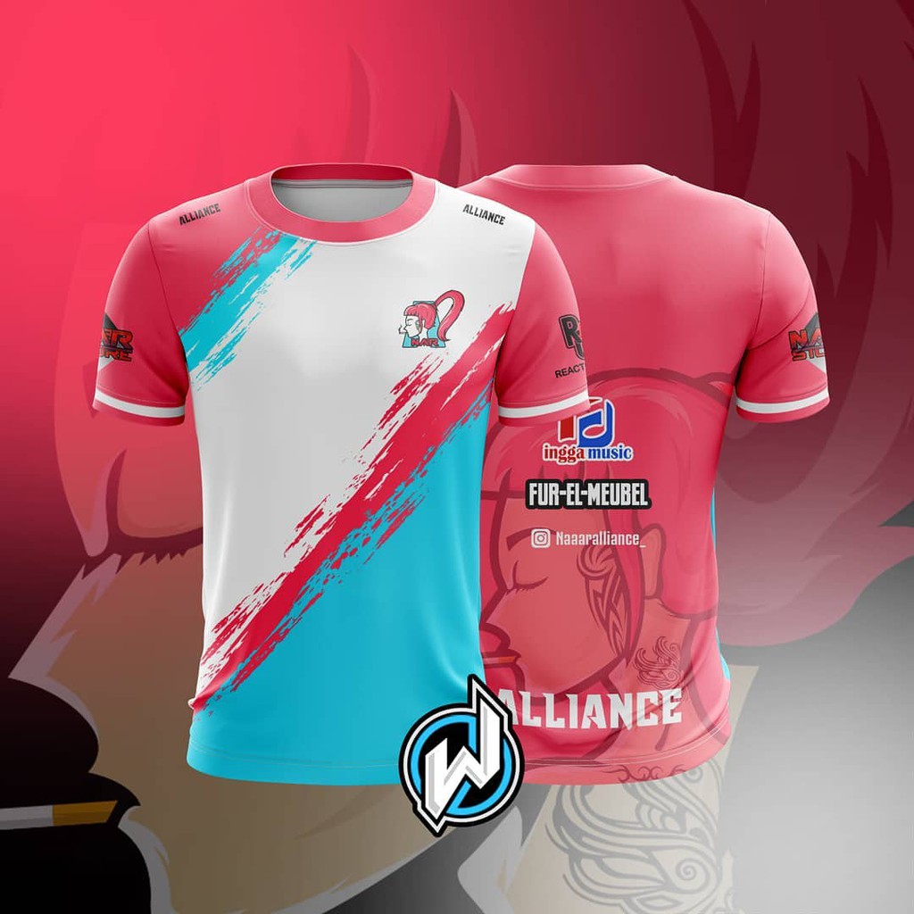 Jersey gaming custom freefire ff pubg mobile legend ml evos rrq warong desain