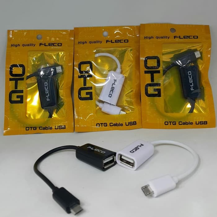 OTG KABEL FLECO MICRO ORIGINAL/TYPE-C &amp; OTG FLECO METAL ALUMINIUM MICRO-USB &amp; TYPE-C